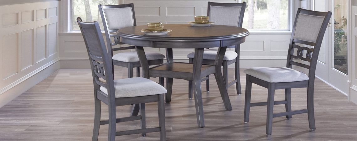 DINING TABLE & 4 CHAIRSGIA GREY