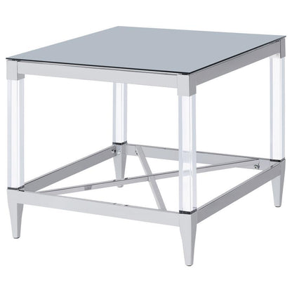 Lindley - Square Tempered Mirror Acrylic Table