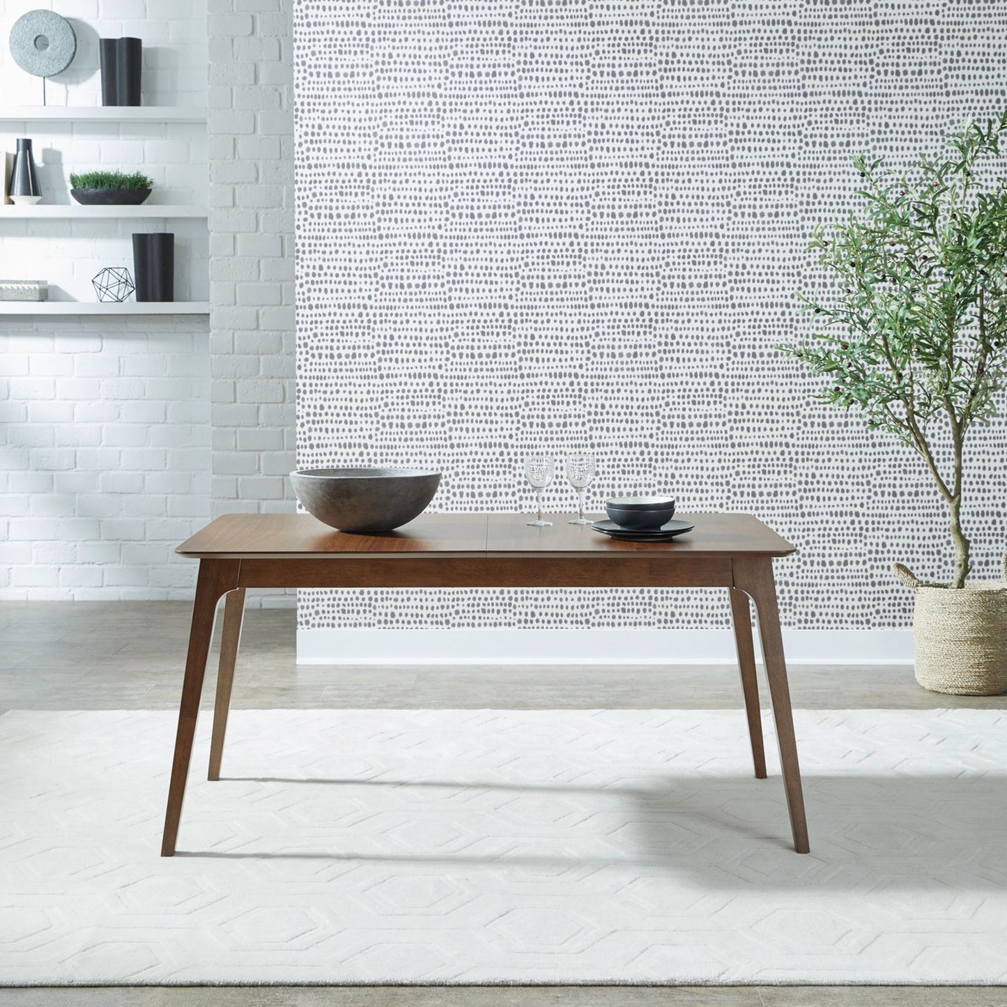 Space Savers - Rectangular Leg Table - Brown