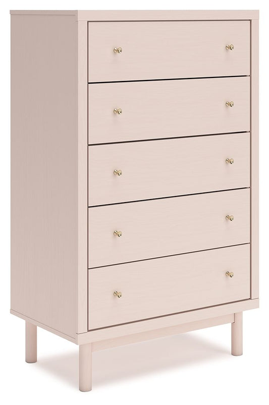 Wistenpine - Five Drawer Chest - Blush