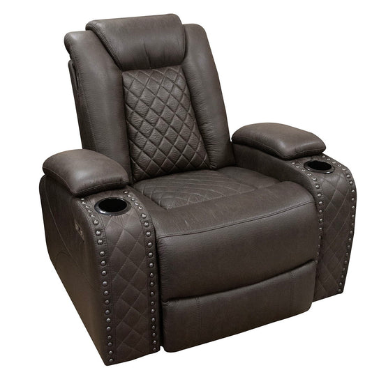 PWR RECLINER W/PWRHEADREST OMEGA BROWN