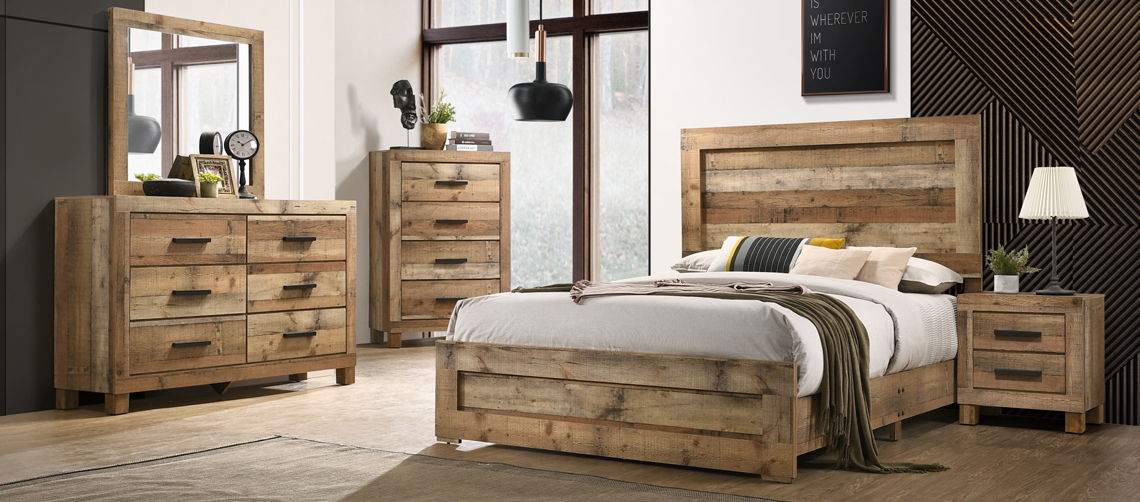 QUEEN COMPLETE BED, DR,MR SALT CREEK SAND