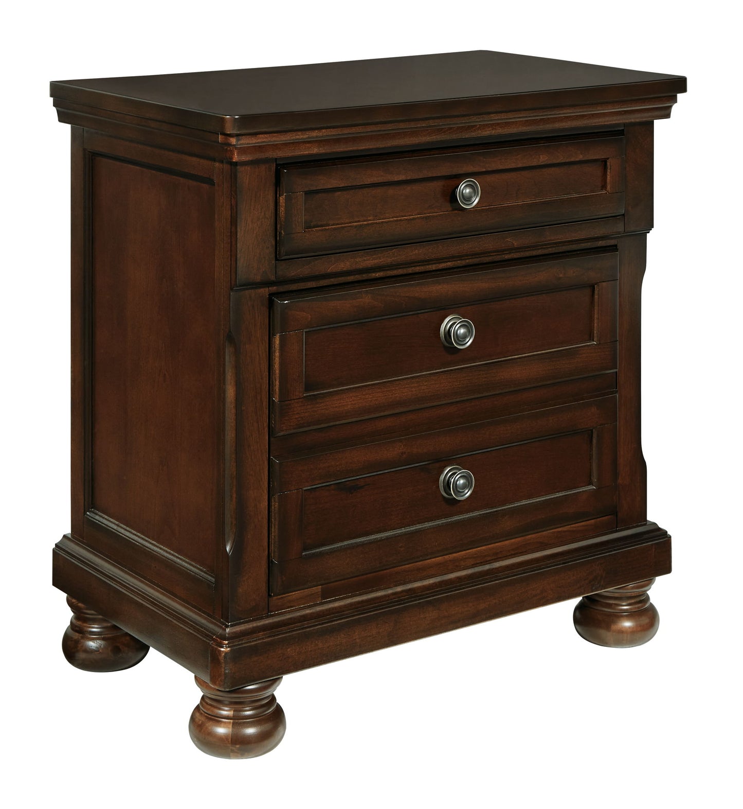 Porter - Two Drawer Night Stand - Dark Brown