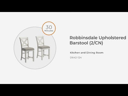 Robbinsdale - Upholstered Barstool (Set of 2) - Antique White